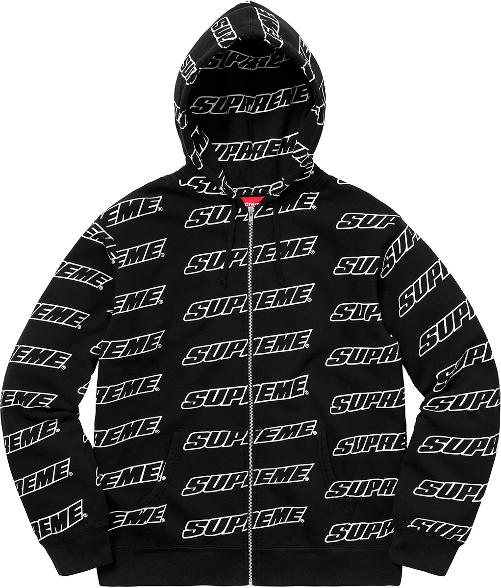 Repeat Zip Up Hooded Sweatshirt view 2